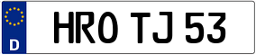 Trailer License Plate